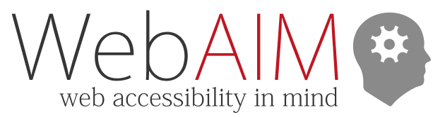 "WebAIM:   Web Accessibility In Mind" icon