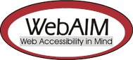 The WebAIM logo from the mid-2000s.