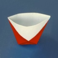 photo of an origami cup