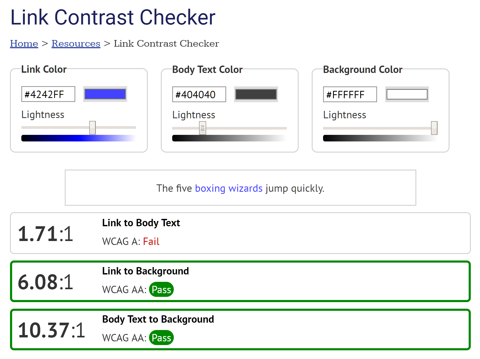 contrast ratio checker