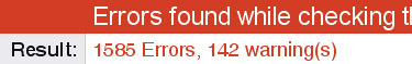 W3C validator showing 1858 errors.