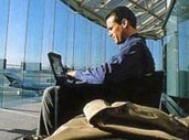 businessperson using a laptop computer
