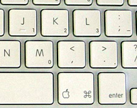 image of MacBook keyboard showing numeric keypad keys