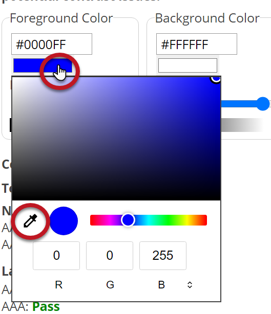 color picker dialog