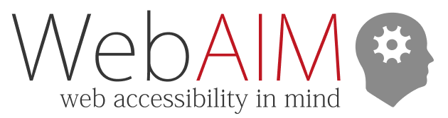 Il logo di Web AIM Web Accessibility In Mind è una testa che ha in mente una casa. Fonte https://webaim.org