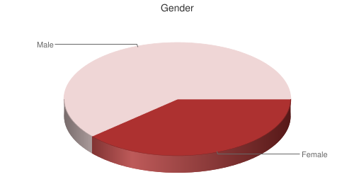 Pie chart showing respondents gender