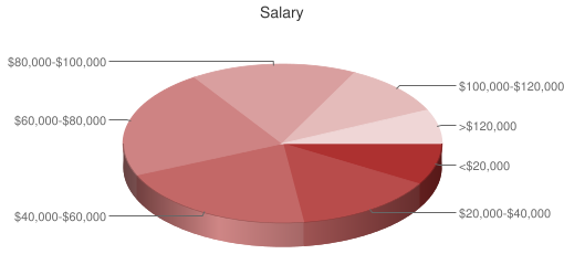 Pie Chart of Salaries