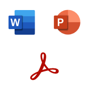 Word, PowerPoint, & Acrobat logos